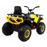 JOKO Elektrická štvorkolka 4x4 ATV Desert, penové kolesá, kožené sedadlo, žltá