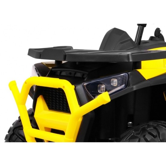 JOKO Elektrická štvorkolka 4x4 ATV Desert, penové kolesá, kožené sedadlo, žltá