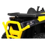 JOKO Elektrická štvorkolka 4x4 ATV Desert, penové kolesá, kožené sedadlo, žltá