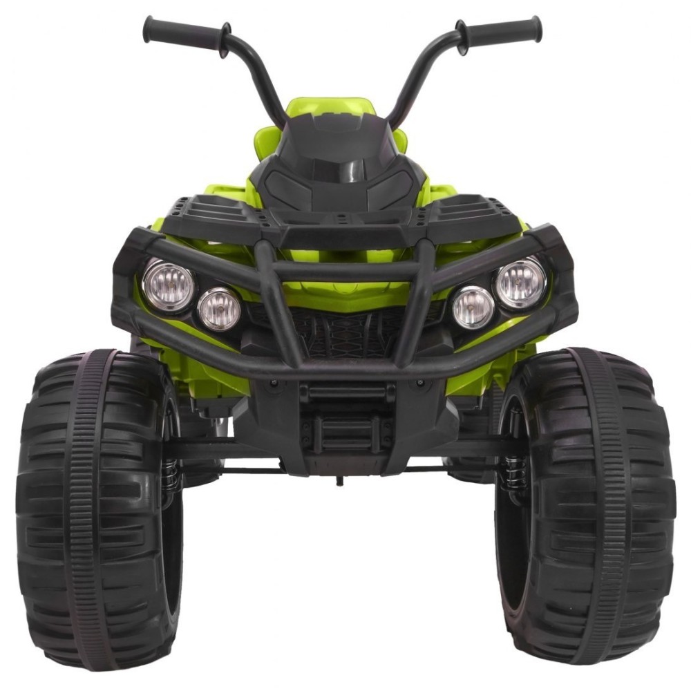 Joko Elektrická štvorkolka ATV 2x45W, Kožené sedadlo, Penové Odpružené kolesá, Rádio, USB, zelená