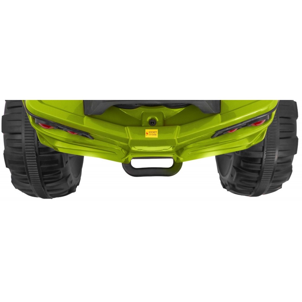 Joko Elektrická štvorkolka ATV 2x45W, Kožené sedadlo, Penové Odpružené kolesá, Rádio, USB, zelená