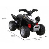 JOKO Elektrická Štvorkolka Honda 250X TRX, kožené sedadlo, odpružené kolesá, čierna