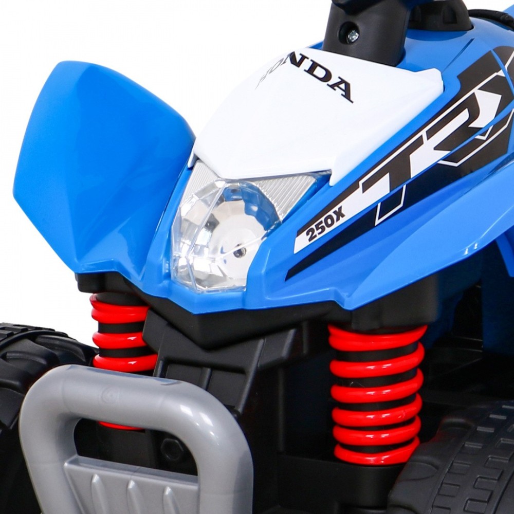 JOKO Elektrická Štvorkolka Honda 250X TRX, kožené sedadlo, odpružené kolesá, modrá