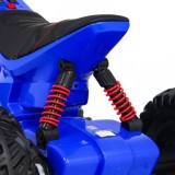 JOKO Elektrická štvorkolka Lucky Seven, penové kolesá, kožené sedadlo, modrá