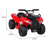 JOKO Elektrická Štvorkolka Storm, motor 25W, MP3 a USB vstup + LED svetlo, červená
