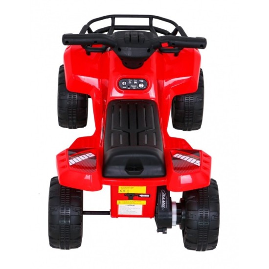 JOKO Elektrická Štvorkolka Storm, motor 25W, MP3 a USB vstup + LED svetlo, červená