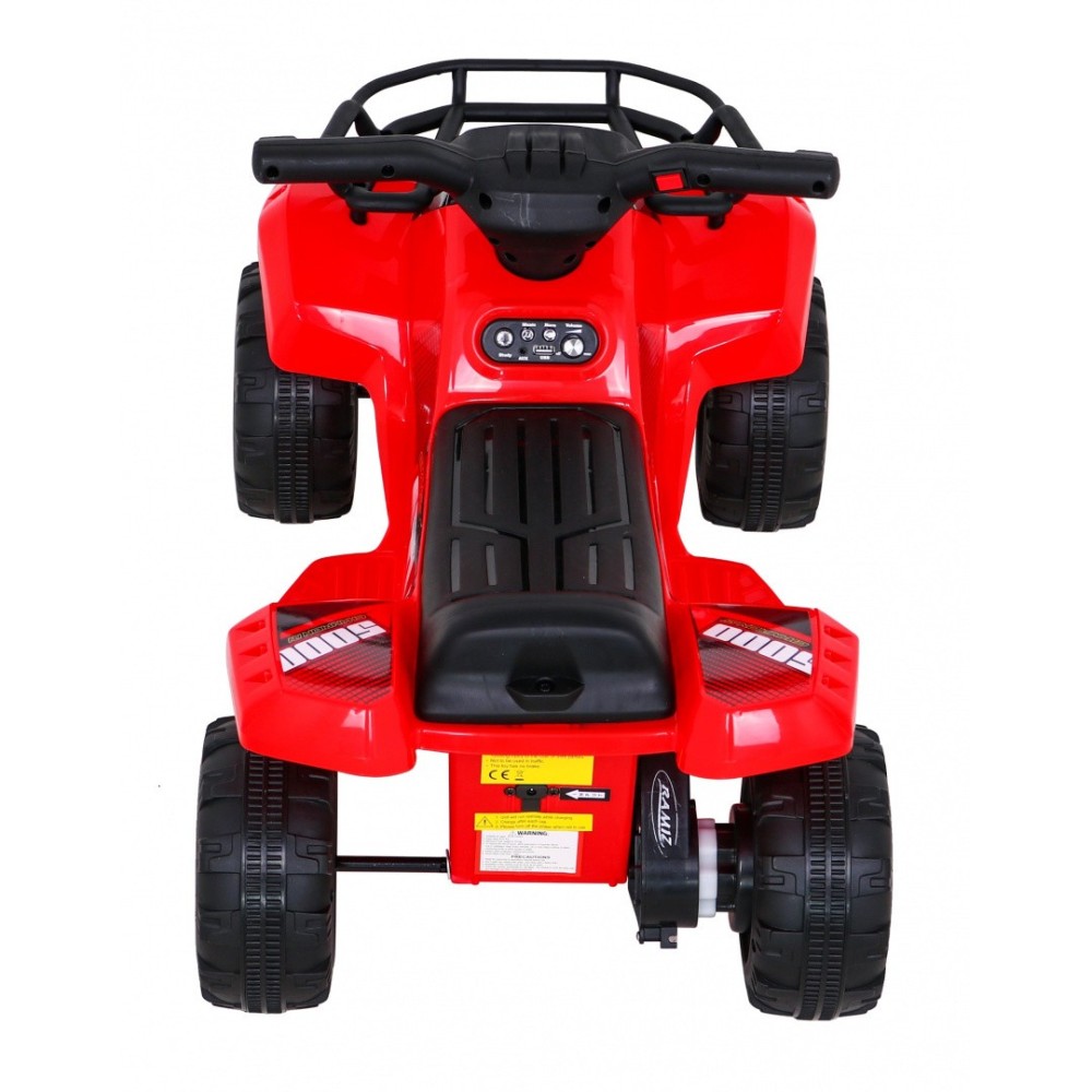 JOKO Elektrická Štvorkolka Storm, motor 25W, MP3 a USB vstup + LED svetlo, červená