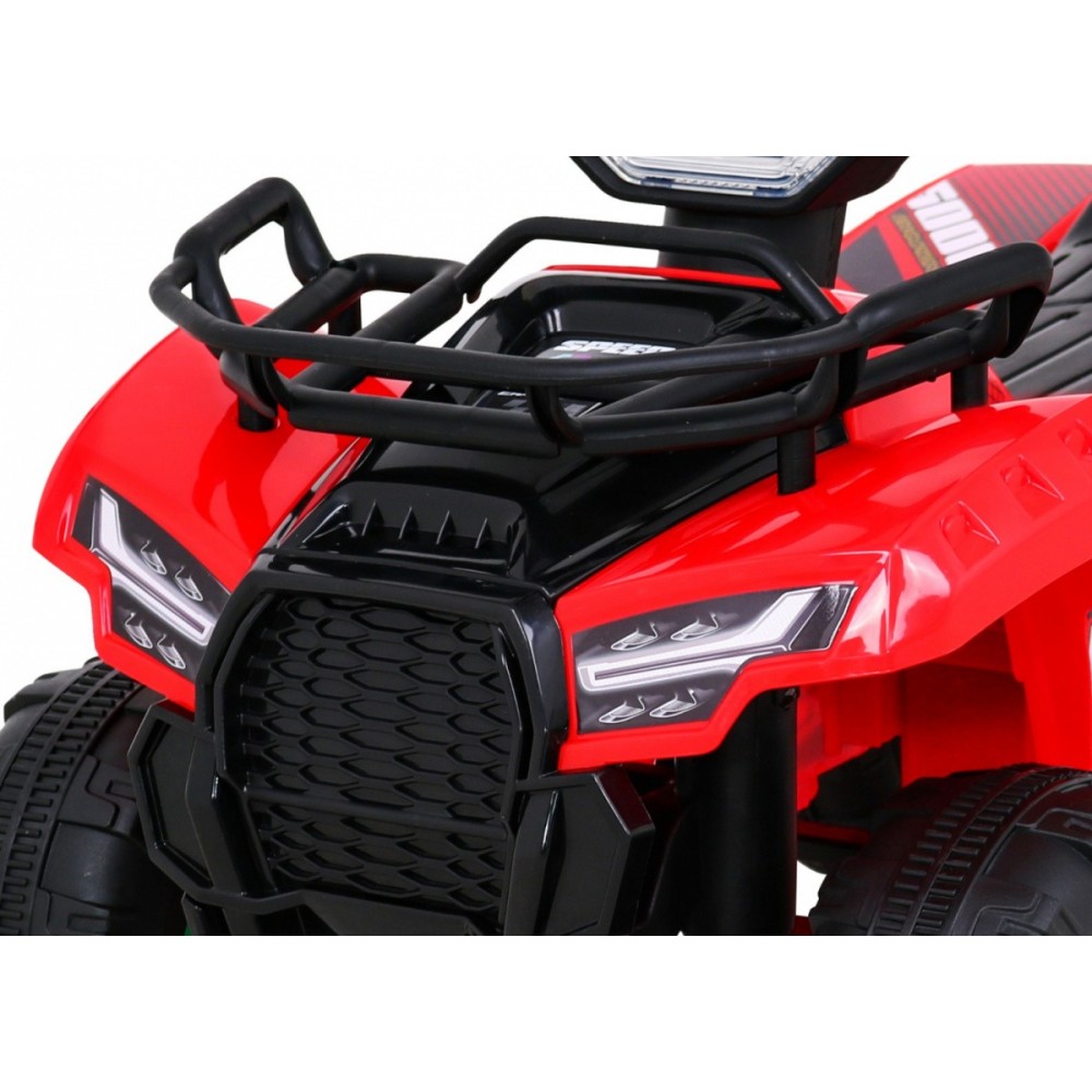 JOKO Elektrická Štvorkolka Storm, motor 25W, MP3 a USB vstup + LED svetlo, červená