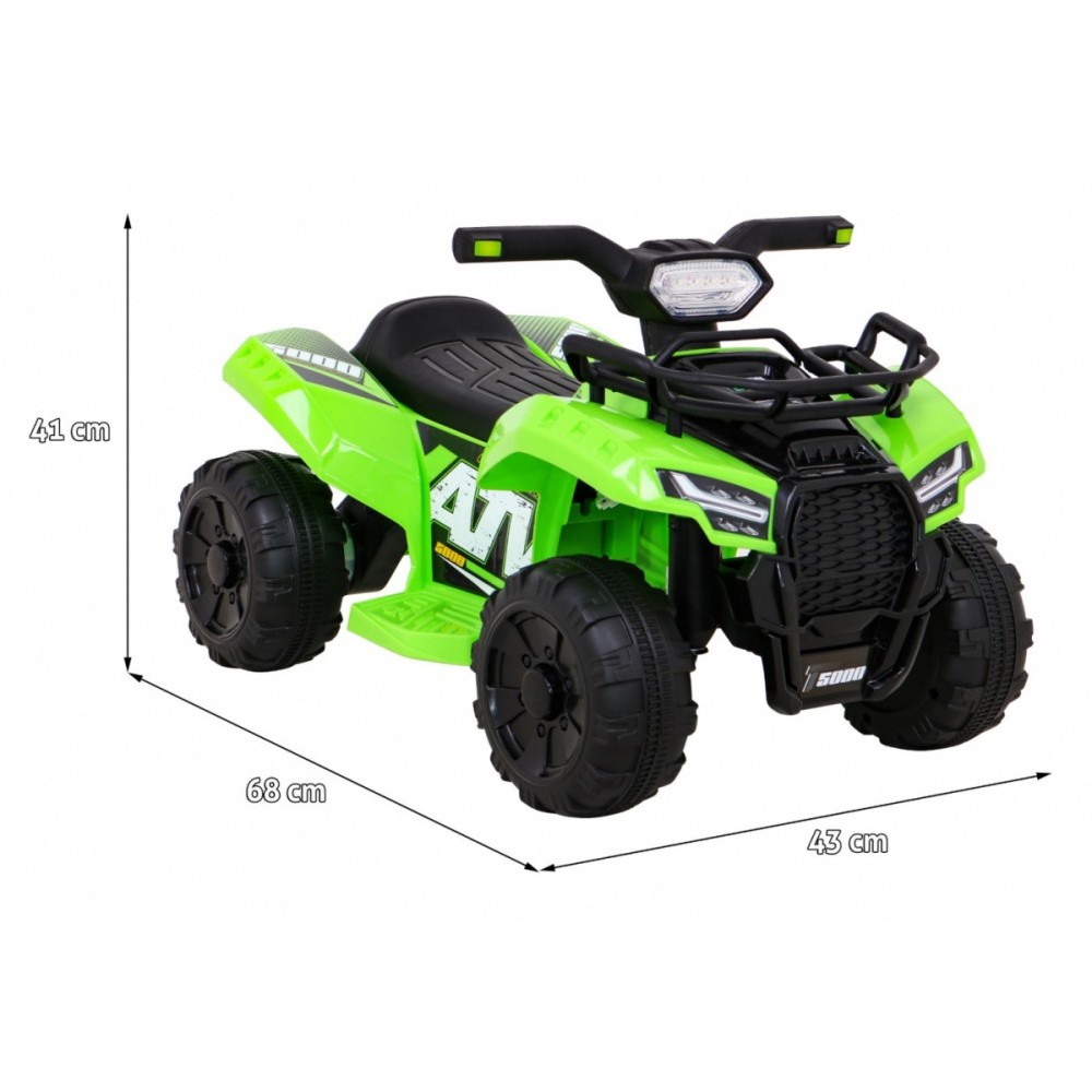JOKO Elektrická Štvorkolka Storm, motor 25W, MP3 a USB vstup + LED svetlo, zelená