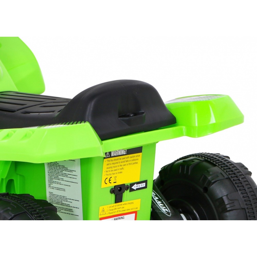 JOKO Elektrická Štvorkolka Storm, motor 25W, MP3 a USB vstup + LED svetlo, zelená