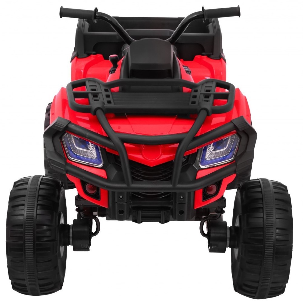 Joko, Veľká Elektrická štvorkolka 4x4 XL ATV, kožené sedadlo, penové kolesá, rádio, USB, červená