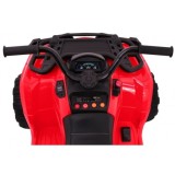 Joko, Veľká Elektrická štvorkolka 4x4 XL ATV, kožené sedadlo, penové kolesá, rádio, USB, červená