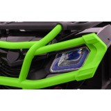 JOKO Veľká Elektrická štvorkolka 4x4 XL ATV s Diaľkovým ovládaním, kožené sedadlo, penové kolesá, rádio, USB, čierna