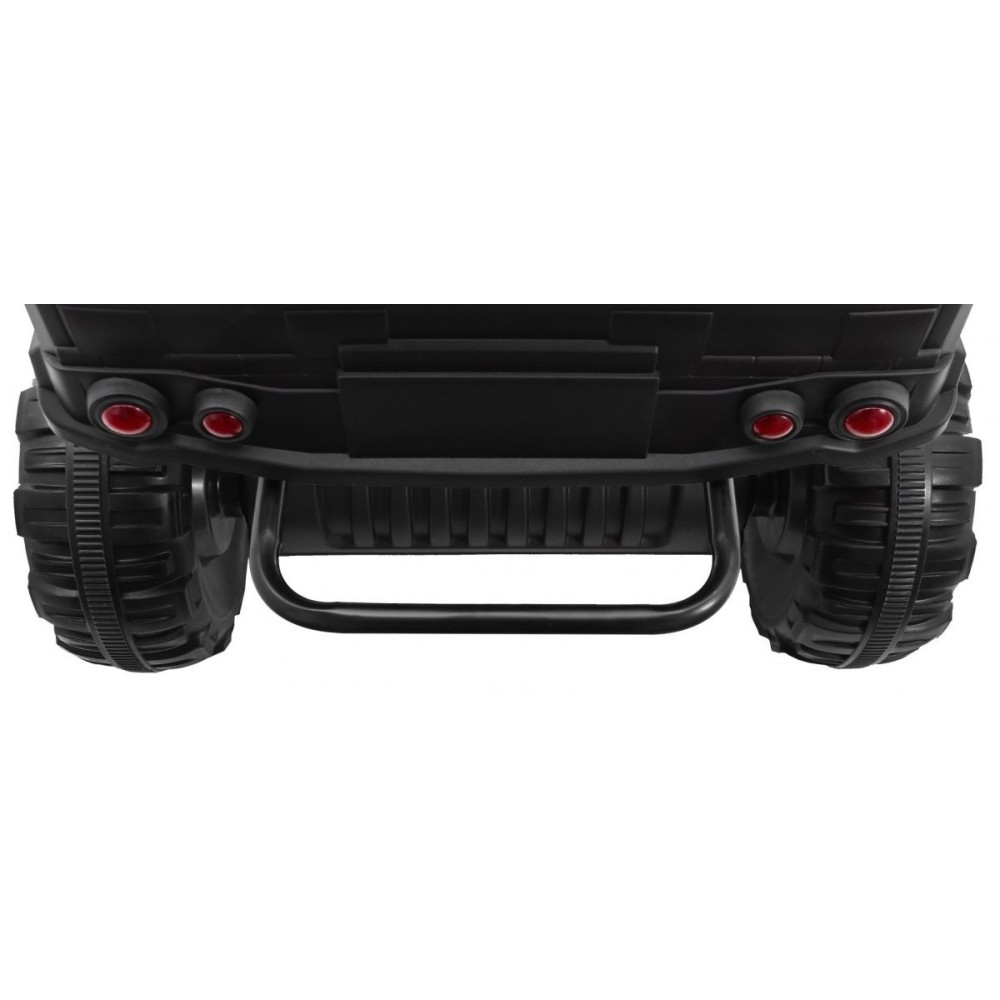 JOKO Veľká Elektrická štvorkolka 4x4 XL ATV s Diaľkovým ovládaním, kožené sedadlo, penové kolesá, rádio, USB, čierna