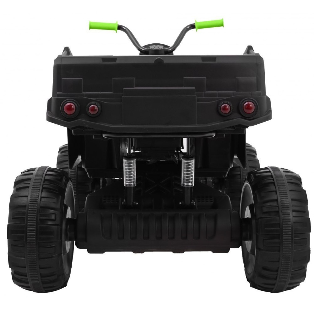 JOKO Veľká Elektrická štvorkolka 4x4 XL ATV s Diaľkovým ovládaním, kožené sedadlo, penové kolesá, rádio, USB, čierna