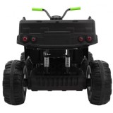JOKO Veľká Elektrická štvorkolka 4x4 XL ATV s Diaľkovým ovládaním, kožené sedadlo, penové kolesá, rádio, USB, čierna
