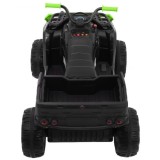 JOKO Veľká Elektrická štvorkolka 4x4 XL ATV s Diaľkovým ovládaním, kožené sedadlo, penové kolesá, rádio, USB, čierna