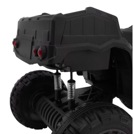 JOKO Veľká Elektrická štvorkolka 4x4 XL ATV s Diaľkovým ovládaním, kožené sedadlo, penové kolesá, rádio, USB, čierna