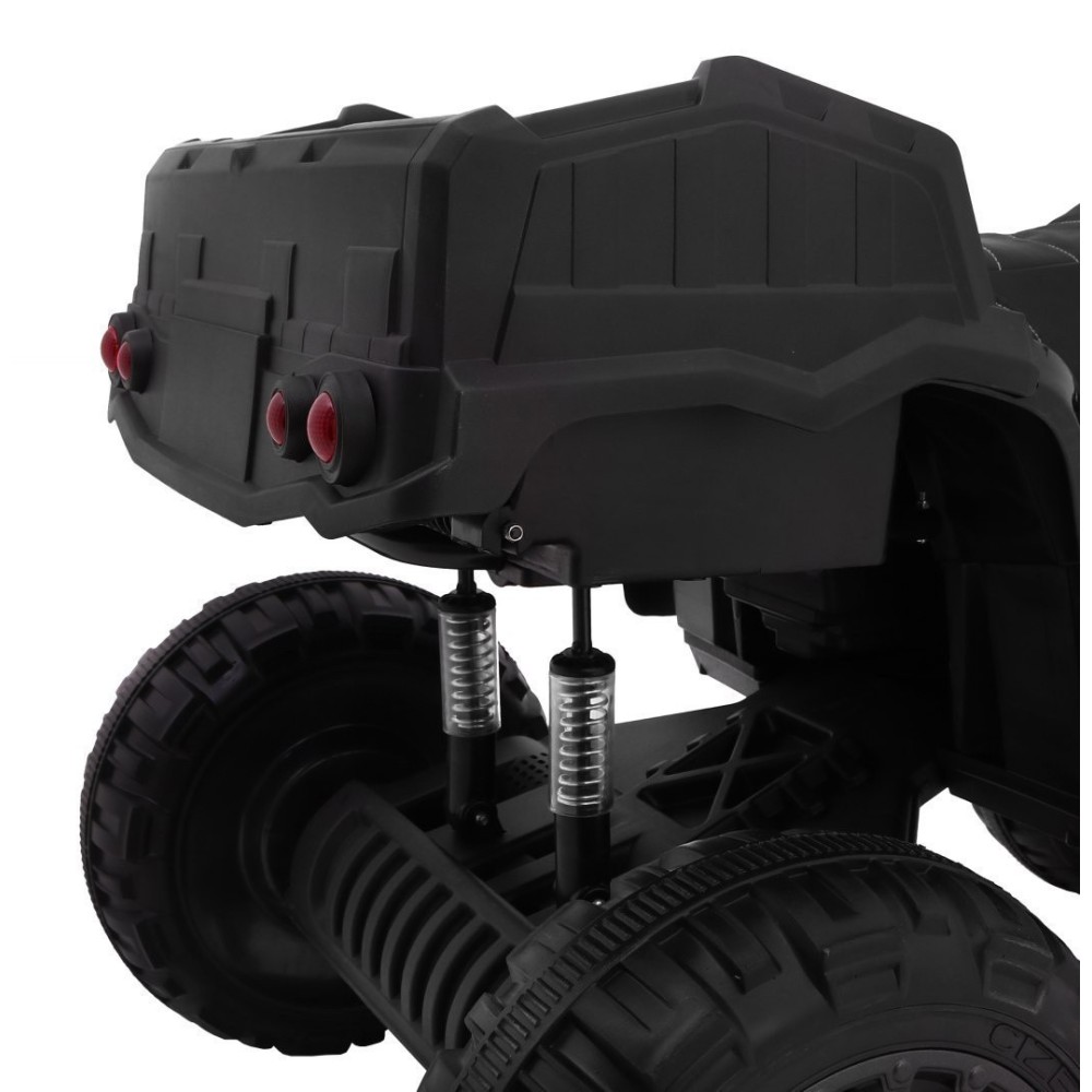 JOKO Veľká Elektrická štvorkolka 4x4 XL ATV s Diaľkovým ovládaním, kožené sedadlo, penové kolesá, rádio, USB, čierna