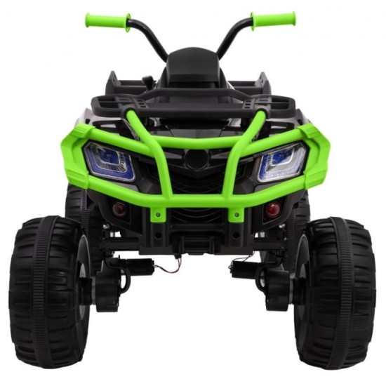 JOKO Veľká Elektrická štvorkolka 4x4 XL ATV s Diaľkovým ovládaním, kožené sedadlo, penové kolesá, rádio, USB, čierna