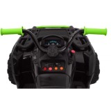 JOKO Veľká Elektrická štvorkolka 4x4 XL ATV s Diaľkovým ovládaním, kožené sedadlo, penové kolesá, rádio, USB, čierna