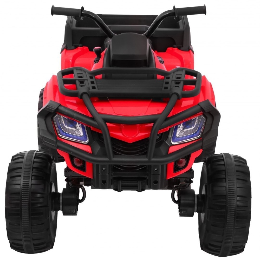 JOKO Veľká Elektrická štvorkolka 4x4 XL ATV s Diaľkovým ovládaním, kožené sedadlo, penové kolesá, rádio, USB, červená
