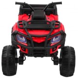JOKO Veľká Elektrická štvorkolka 4x4 XL ATV s Diaľkovým ovládaním, kožené sedadlo, penové kolesá, rádio, USB, červená