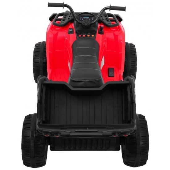 JOKO Veľká Elektrická štvorkolka 4x4 XL ATV s Diaľkovým ovládaním, kožené sedadlo, penové kolesá, rádio, USB, červená