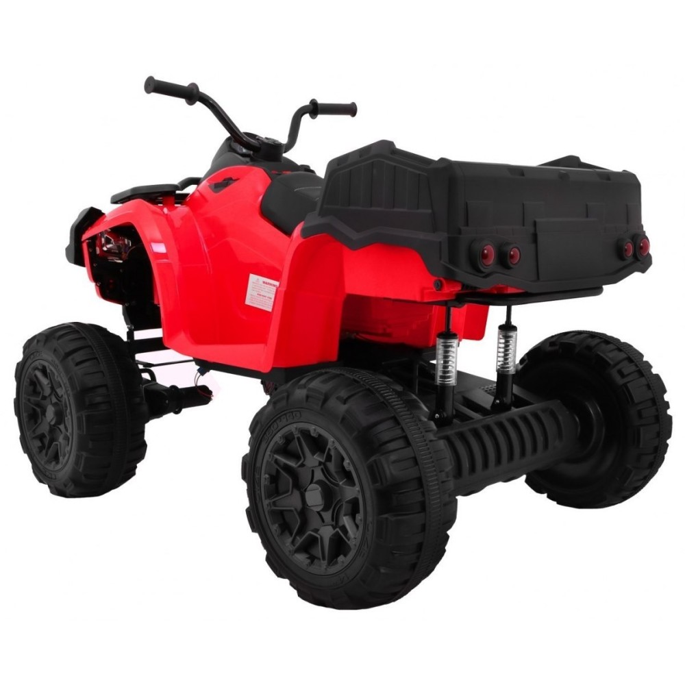 JOKO Veľká Elektrická štvorkolka 4x4 XL ATV s Diaľkovým ovládaním, kožené sedadlo, penové kolesá, rádio, USB, červená