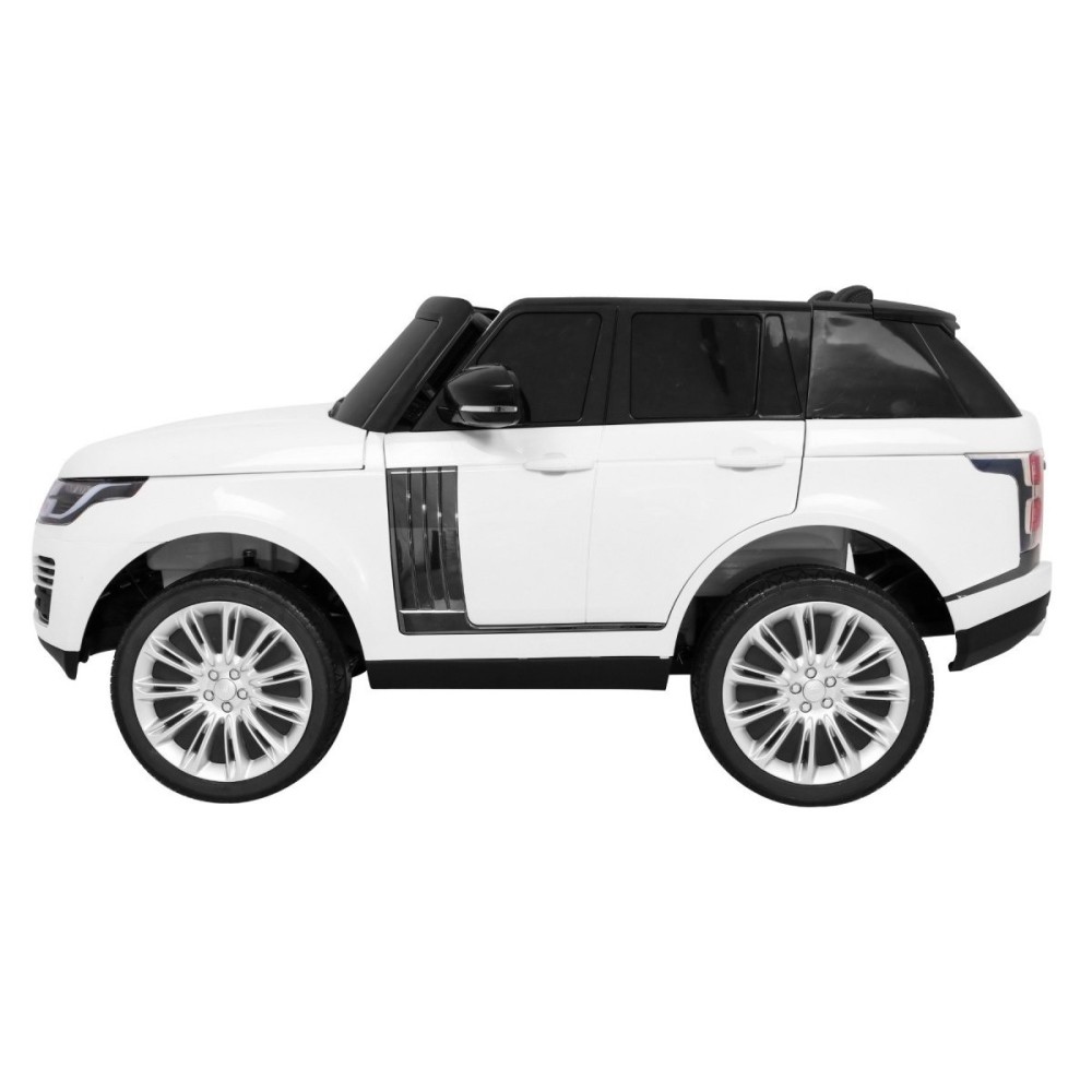 JOKO Elektrické autíčko Range Rover 4x4 HSE, Dvojmiestne, Penové kolesá, kožené sedadlo, FM rádio, nosnosť 50kg, odpružené, biel