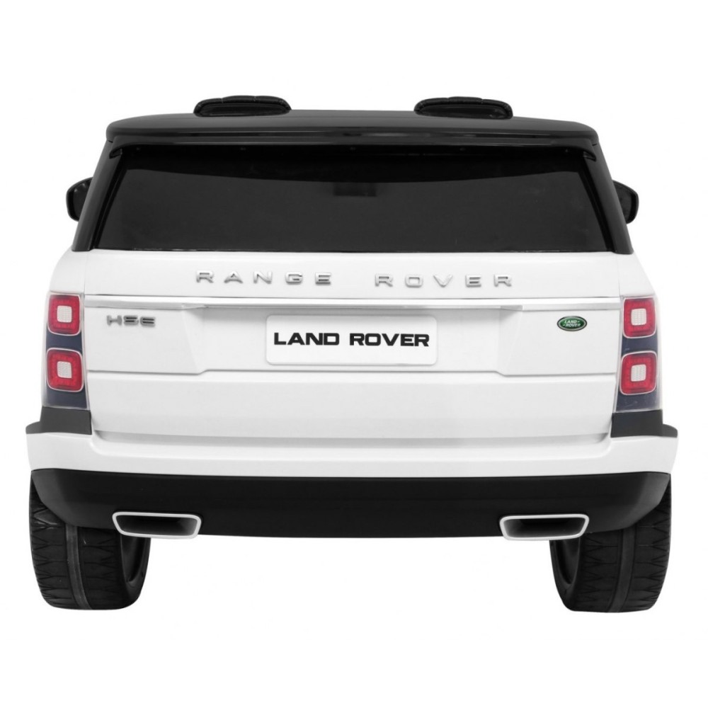 JOKO Elektrické autíčko Range Rover 4x4 HSE, Dvojmiestne, Penové kolesá, kožené sedadlo, FM rádio, nosnosť 50kg, odpružené, biel