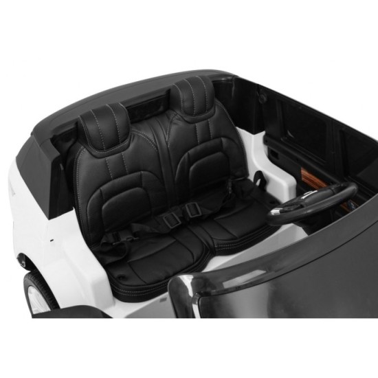 JOKO Elektrické autíčko Range Rover 4x4 HSE, Dvojmiestne, Penové kolesá, kožené sedadlo, FM rádio, nosnosť 50kg, odpružené, biel