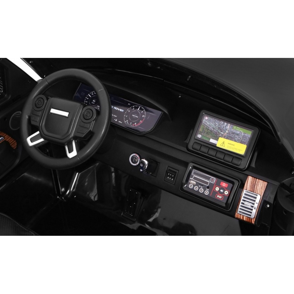 JOKO Elektrické autíčko Range Rover 4x4 HSE, Lakované, Dvojmiestne, Penové kolesá, kožené sedadlo, FM rádio, nosnosť 50kg, odpru