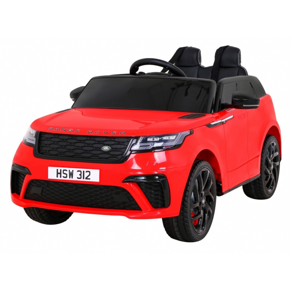 JOKO Elektrické autíčko Range Rover Velar, penové kolesá, kožené sedadlo, červené