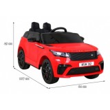 JOKO Elektrické autíčko Range Rover Velar, penové kolesá, kožené sedadlo, červené