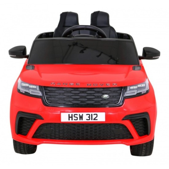 JOKO Elektrické autíčko Range Rover Velar, penové kolesá, kožené sedadlo, červené