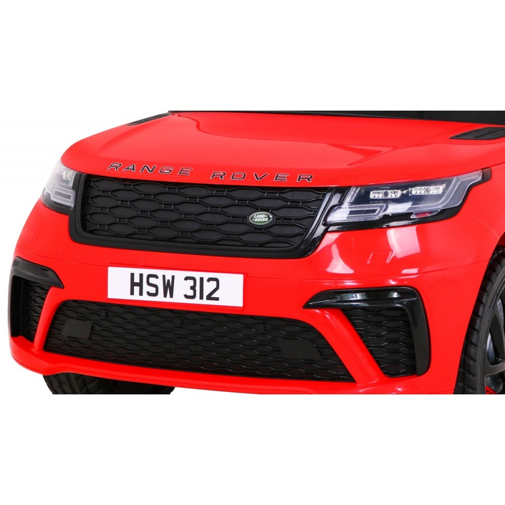 JOKO Elektrické autíčko Range Rover Velar, penové kolesá, kožené sedadlo, červené
