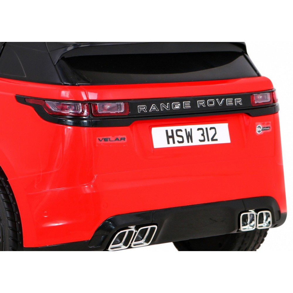 JOKO Elektrické autíčko Range Rover Velar, penové kolesá, kožené sedadlo, červené
