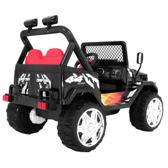 JOKO Elektrické autíčko JEEP Raptor, diaľkové ovládanie, penové kolesá, USB, 2x45W, čierne