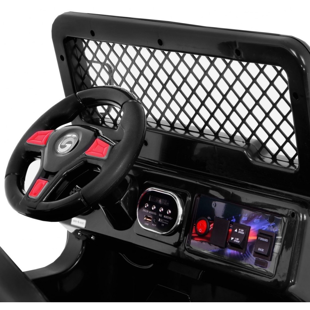 JOKO Elektrické autíčko JEEP Raptor, diaľkové ovládanie, penové kolesá, USB, 2x45W, čierne