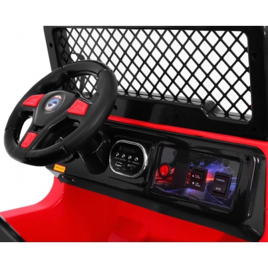 JOKO Elektrické autíčko JEEP Raptor, diaľkové ovládanie, penové kolesá, USB, 2x45W, červené