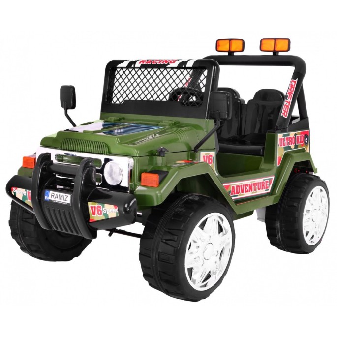 JOKO Elektrické autíčko JEEP Raptor, diaľkové ovládanie, penové kolesá, USB, 2x45W, zelené