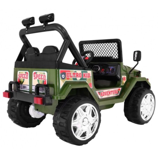 JOKO Elektrické autíčko JEEP Raptor, diaľkové ovládanie, penové kolesá, USB, 2x45W, zelené