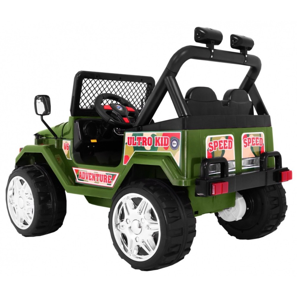 JOKO Elektrické autíčko JEEP Raptor, diaľkové ovládanie, penové kolesá, USB, 2x45W, zelené
