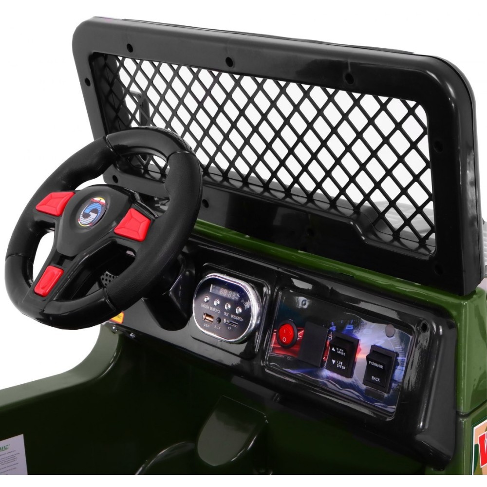 JOKO Elektrické autíčko JEEP Raptor, diaľkové ovládanie, penové kolesá, USB, 2x45W, zelené