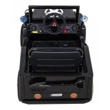 JOKO Elektrické autíčko Jeep Vojenský Retro Military 4x4, kožené sedadlo, penové kolesá, čierne