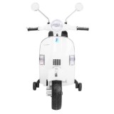 JOKO Elektrický skúter VESPA, penové kolesá, kožené sedadlo, biely