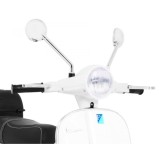 JOKO Elektrický skúter VESPA, penové kolesá, kožené sedadlo, biely