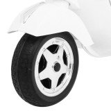 JOKO Elektrický skúter VESPA, penové kolesá, kožené sedadlo, biely