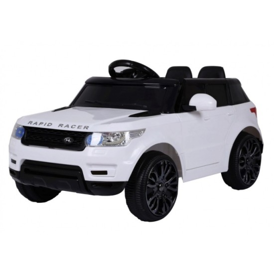 JOKO Elektrické autíčko Star Run RANGE s diaľkovým ovládaním 2,4Ghz, odpružené kolesá, koberček, USB, MP3, biele